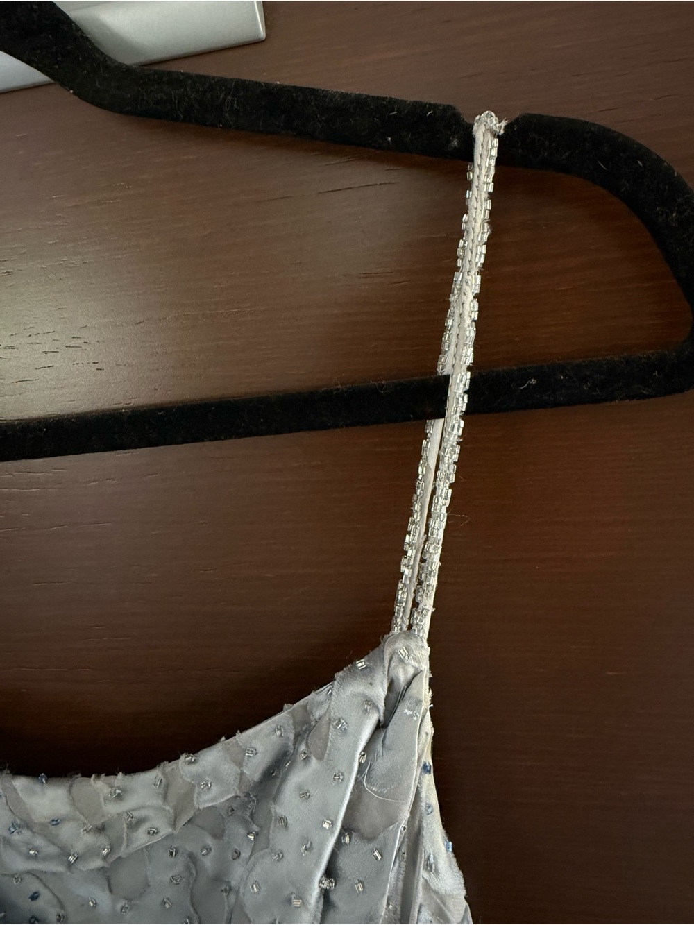 Niteline Ombre Maxi beaded Dress in Light Gray to navy - Picture 6 of 13